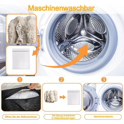 XXXL Hundebett flauschig & waschbar – 130x110x12 cm