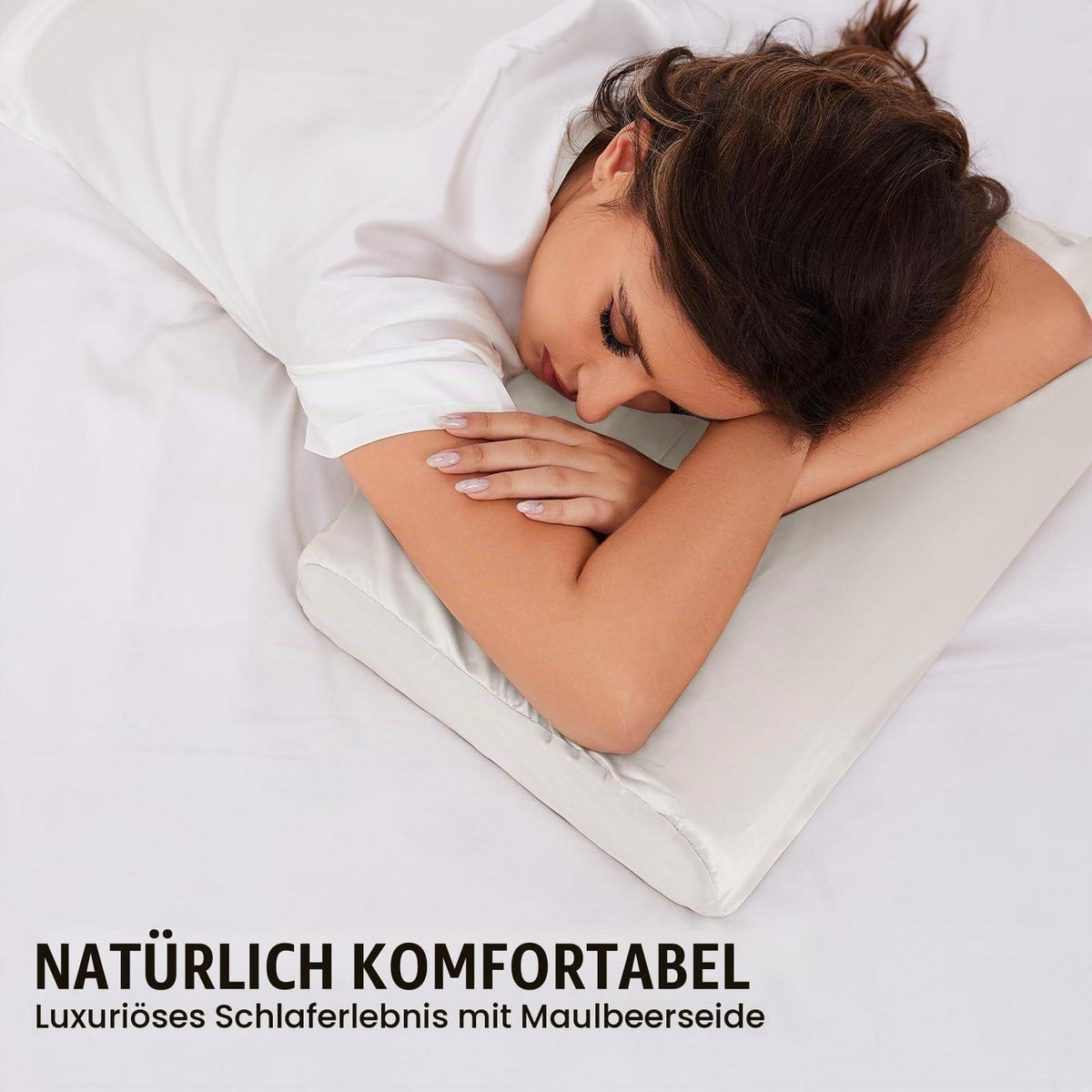 Maulbeerseide Kissenbezug 2er Set für Gedächtnisschaumkissen