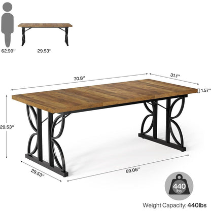Großer Schreibtisch 180x80cm – Industrie Design für Büro & Home