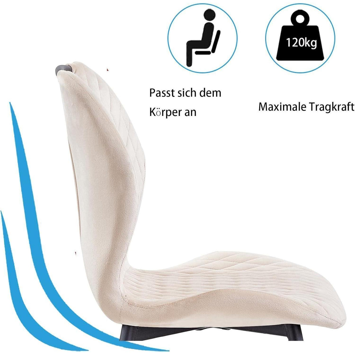 Esstisch Set 140x78cm mit 4 Esszimmerstühlen, Beige & Hellbraun