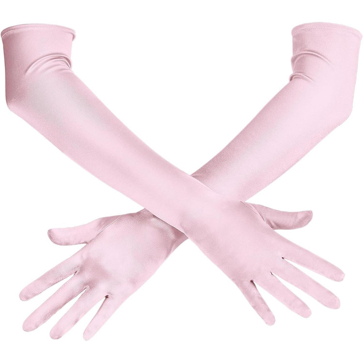 Lange Satin Handschuhe 20er Jahre Rosa – Oper, Hochzeit, Halloween