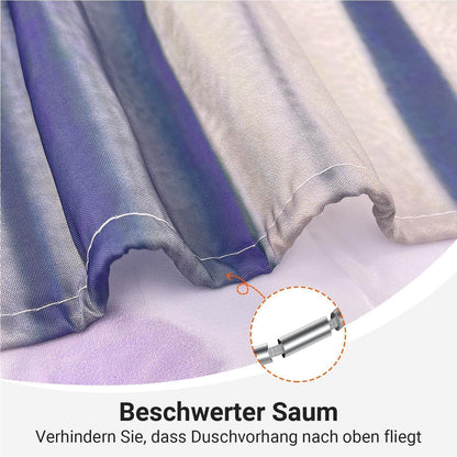 Duschvorhang Violette Blumen 180x200 cm Wasserabweisend & Schimmelresistent