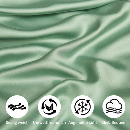 Bettwäsche-Set Bambus Grün 220x240 cm + 2x 80x80 cm