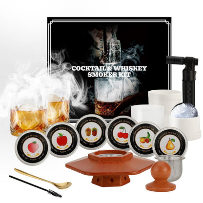 Cocktail Räucher Set mit Fackel & 8 Räucherholz-Aromen