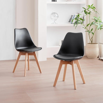 Esszimmer-Set: Esstisch (110x70cm) mit 6 skandinavischen Stühlen