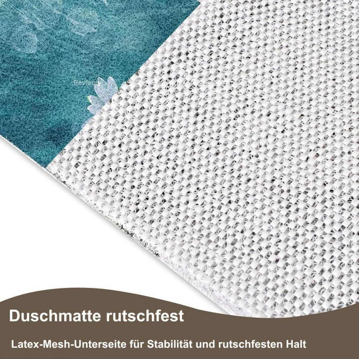 Rutschmatte Dusche 150x150 cm – Antirutsch, Modern & Ablaufloch