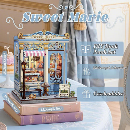 Puppenhaus Bausatz "Sweet Marie" – 3D Puzzle Buchregal Dekoration