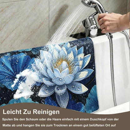 Rutschfeste Duschmatte 120x150 cm – Modernes Lotus-Muster