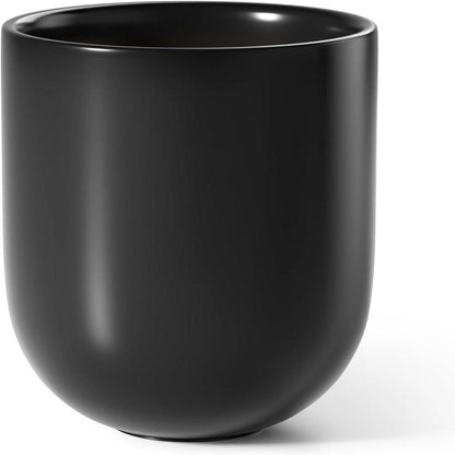 Übertopf Groß 25 cm mit Abflussloch & Zubehör – Schwarz