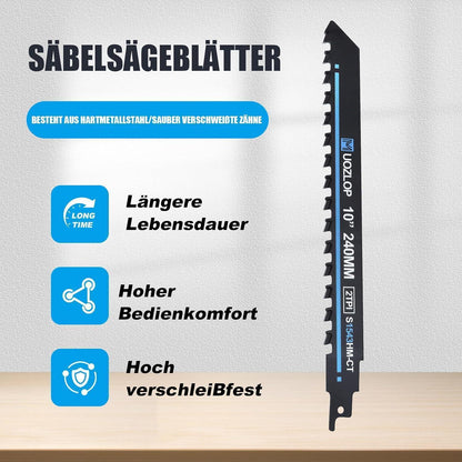 Säbelsägeblatt Stein Hartmetall 240mm für Beton Ziegel Metall
