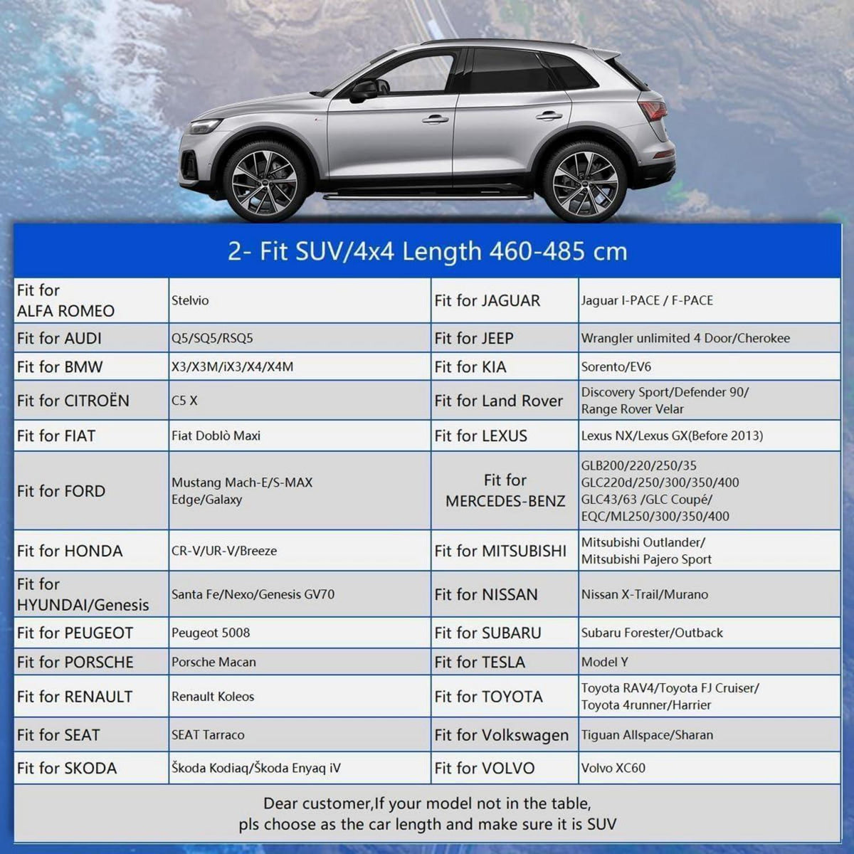 Wasserdichte SUV Autoabdeckung – Schutz für Volvo, BMW, Toyota & mehr