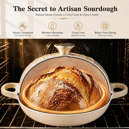 Gusseisen Brotbacktopf mit Zubehör – 5,7L Dutch Oven