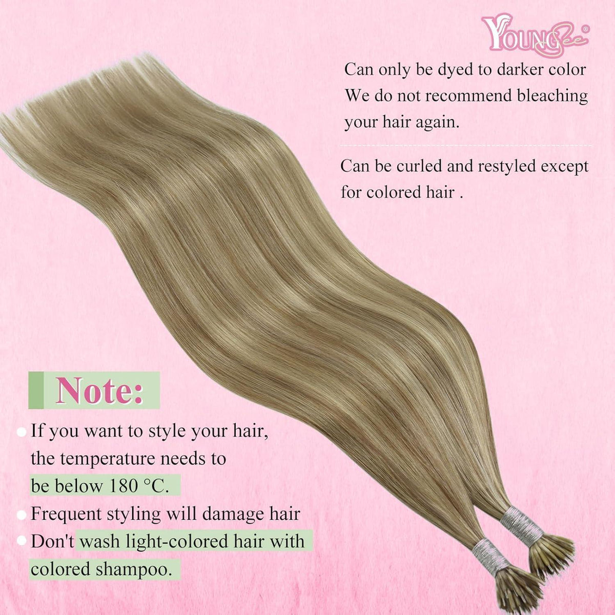 Echthaar Nano Extensions Blond 55 cm – Haarverlängerung