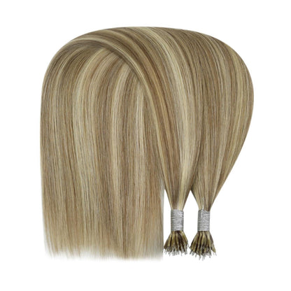 Echthaar Nano Extensions Blond 55 cm – Haarverlängerung