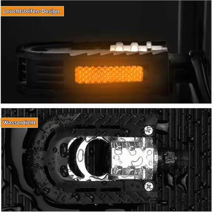 2x Faltbare Fahrradpedale Aluminium, Rutschfest & Reflektoren