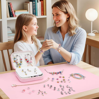 Schmuck Bastelset Mädchen 133 Teile mit Schmuckkästchen