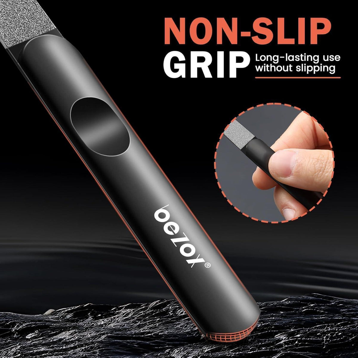 Nagelfeilen-Set Edelstahl doppelseitig Diamant-Staub 2 Stück