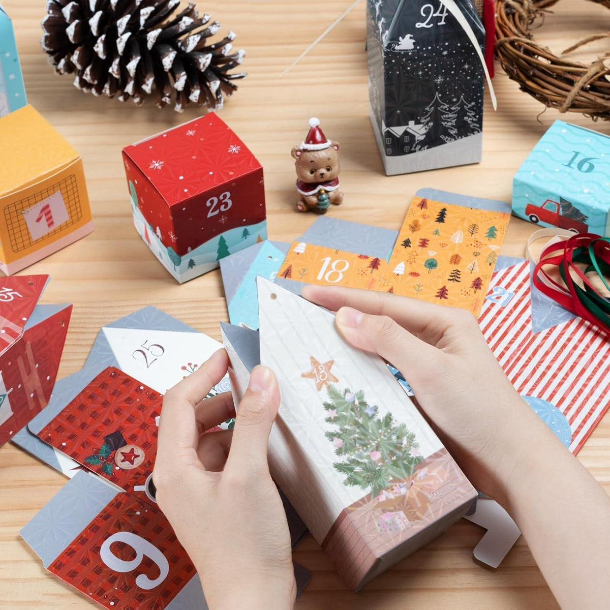 Adventskalender zum Befüllen 25 Häuser DIY Weihnachtskalender 2026
