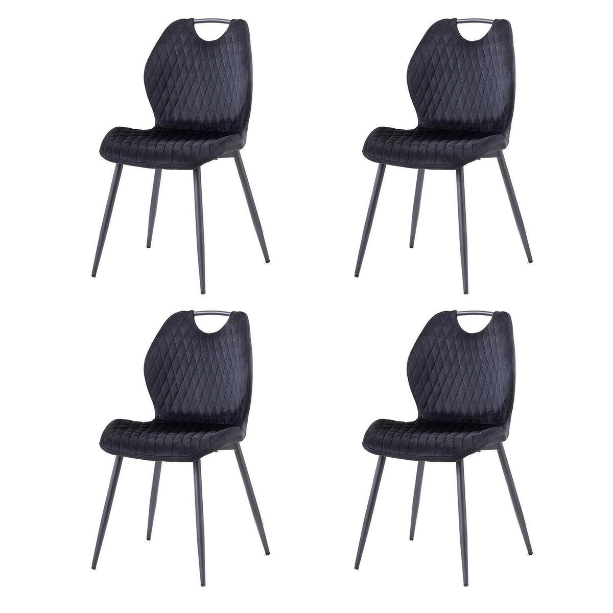 Esszimmerstühle Set 4 – Modern & Bequem Schwarz
