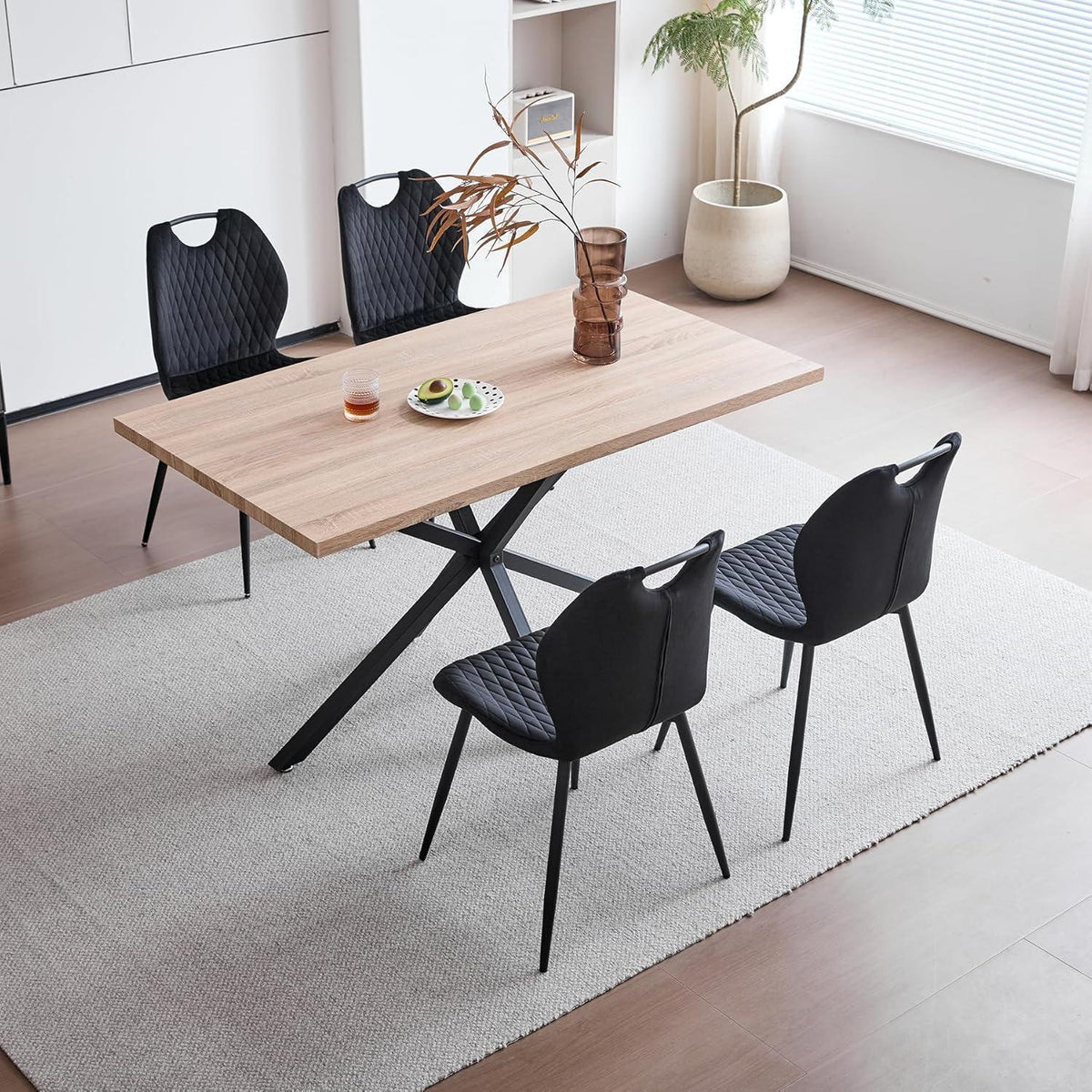 Esszimmerstühle Set 4 – Modern & Bequem Schwarz