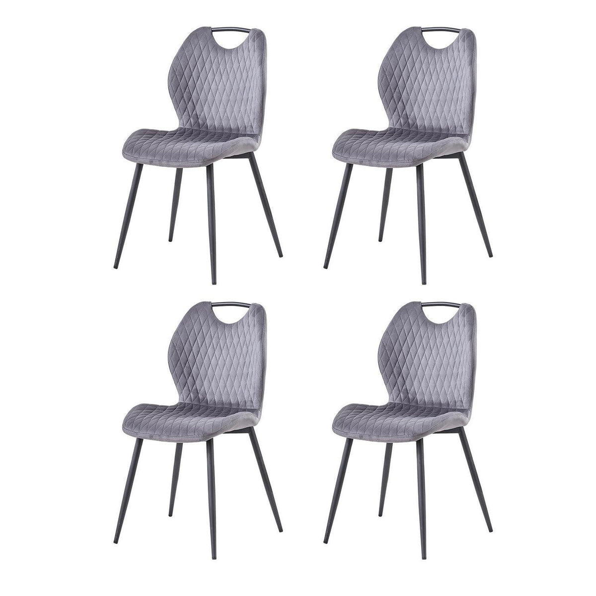Graue Esszimmerstühle 4er-Set | Modern & Bequem