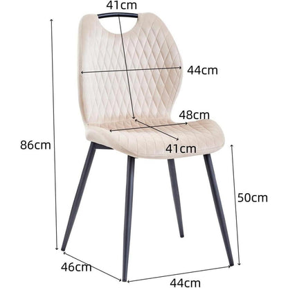 Esszimmerstühle Set 8 – Beige, Modern & Bequem