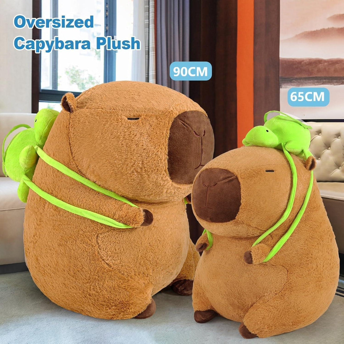 XXL Capybara Kuscheltier 65cm - Weiches Plüschkissen Stofftier