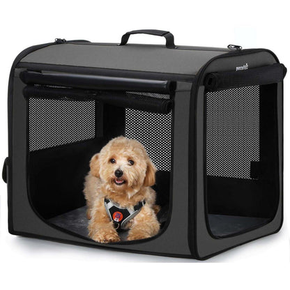 Faltbare Hundebox 61x52x45cm – Atmungsaktiv & Sicher für Reisen