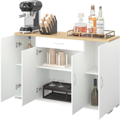 Weiße Kommode mit Anti-Kipp-Sicherung | Schmaler Schrank für Schlafzimmer & Flur