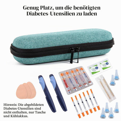 Insulin Kühltasche mit 2 Kühlakkus – Diabetes Reisebox für Spritzen