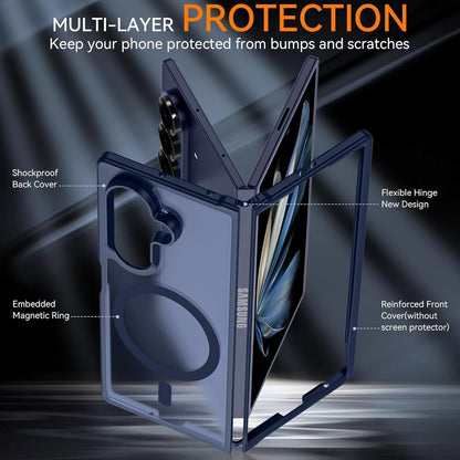Translucent Matt Handyhülle für Samsung Galaxy Z Fold 7 mit MagSafe, Blau