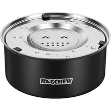 Wassernapf Hund 3L Edelstahl Anti-Schlabber Rutschfest Schwarz