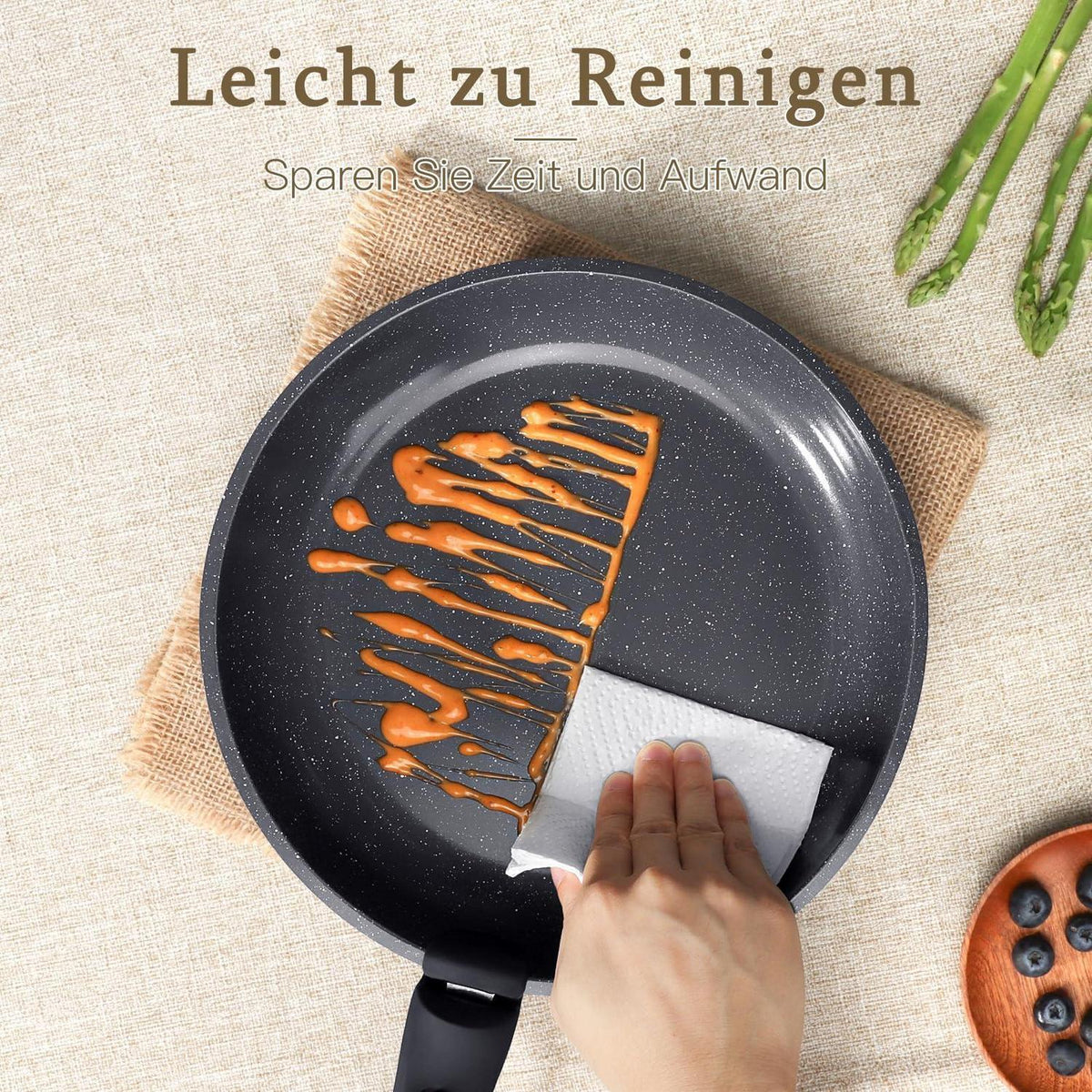 21-teiliges Kochgeschirrset mit abnehmbaren Griffen & Antihaftbeschichtung