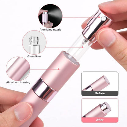 Mini Parfümzerstäuber 3er Set 10ml Nachfüllbar Reise Sprühflasche