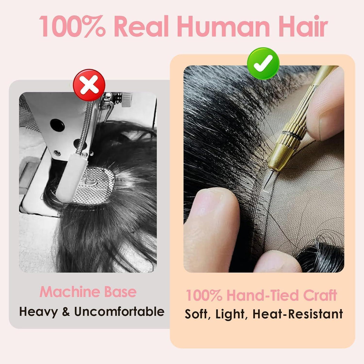 Haartopper Echthaar Schwarz mit Wispy Pony – Clip-In für Dünnes Haar
