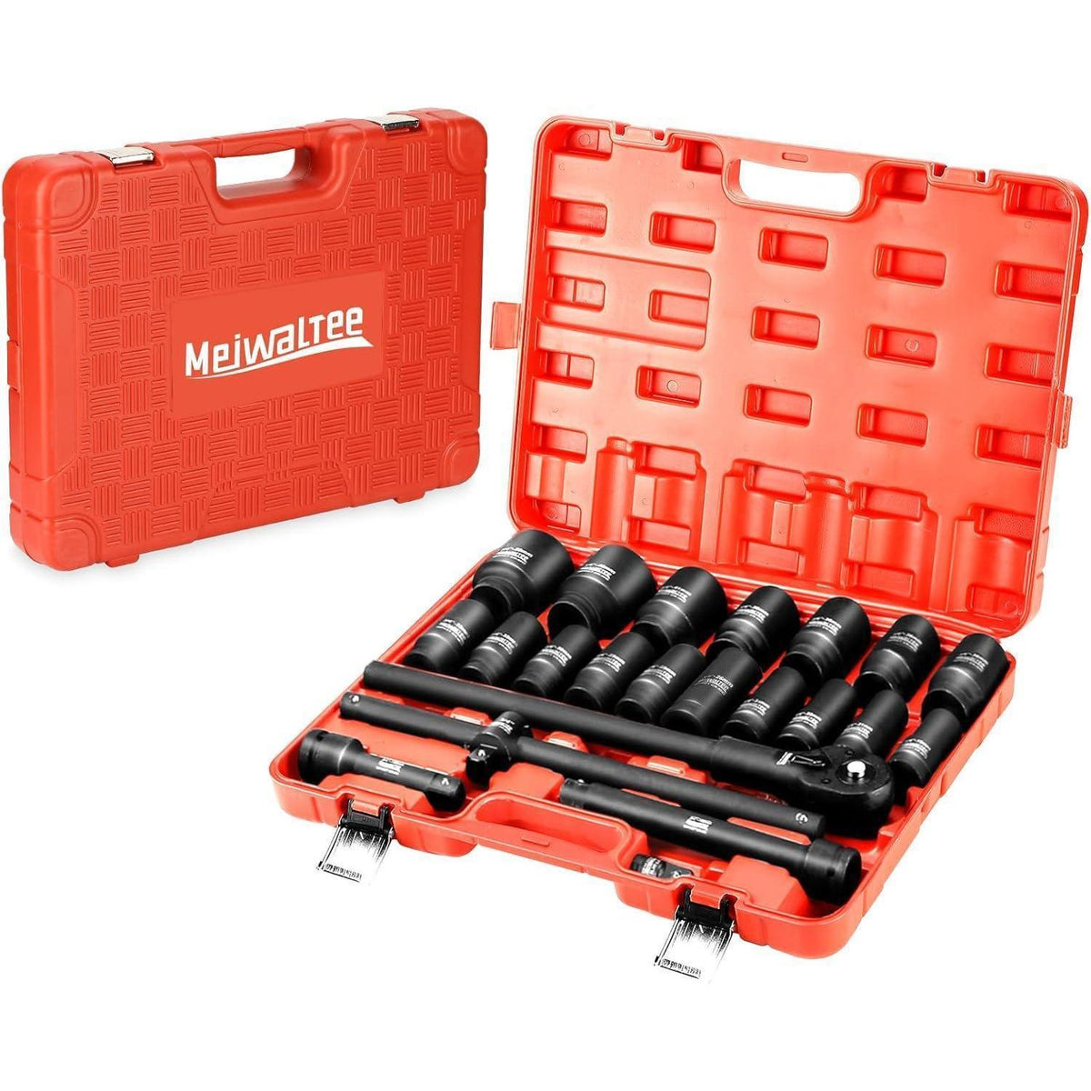 22-teiliges Tief-Schlagschrauber-Nüsse-Set 3/4" Metrisch 19-50mm Cr-Mo Stahl