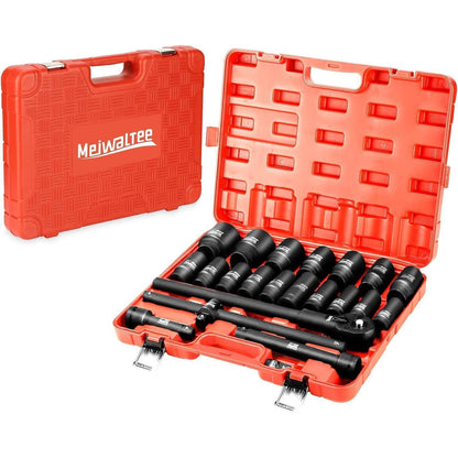 22-teiliges Tief-Schlagschrauber-Nüsse-Set 3/4" Metrisch 19-50mm Cr-Mo Stahl