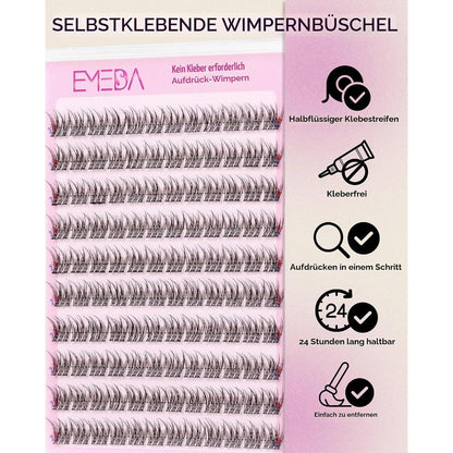 Selbstklebende Cluster Wimpern 11mm – Natürlich & Rückstandslos