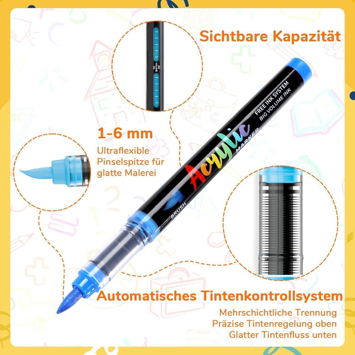 168er Acryl Marker Set – Vielseitige Farben für Kunst & Basteln