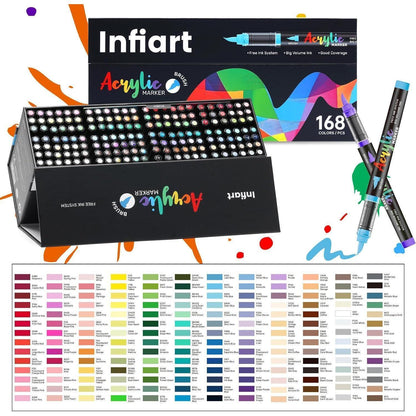 168er Acryl Marker Set – Vielseitige Farben für Kunst & Basteln