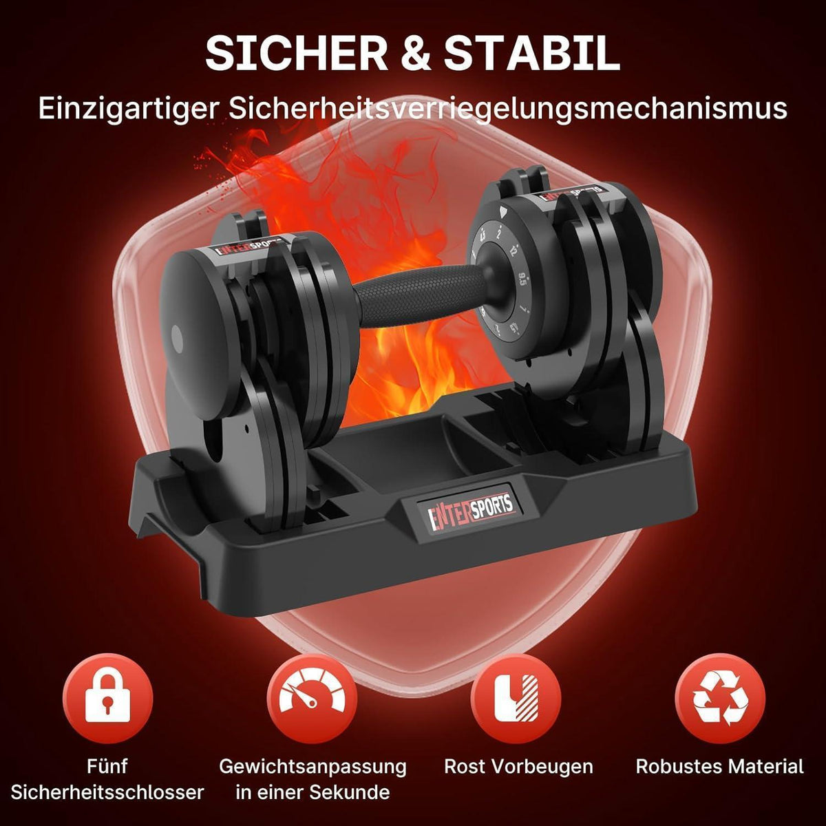Verstellbare Hantel 2-12kg mit rutschfestem Griff für Ganzkörpertraining