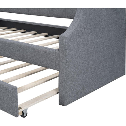 Graues Tagesbett 90x200 mit Rollbett
