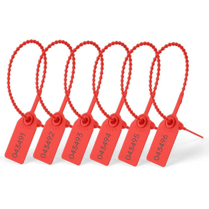 Manipulations-Etiketten 120er Set | Kunststoff-Sicherheitssiegel Rot