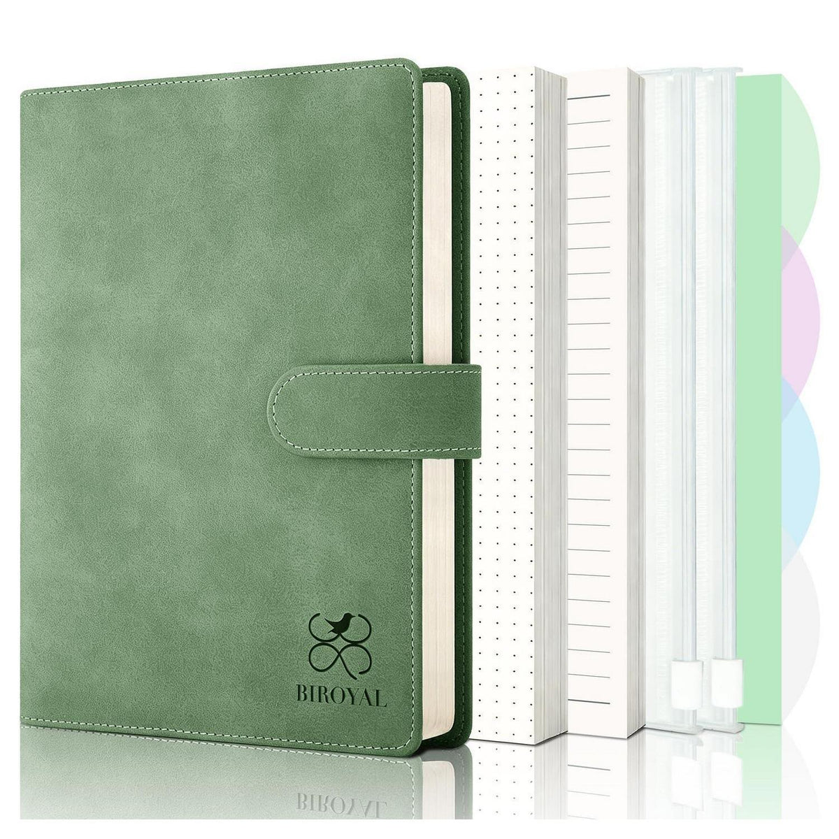 A5 Ringbuch Notizbuch Grün – Nachfüllbar & Organisiert