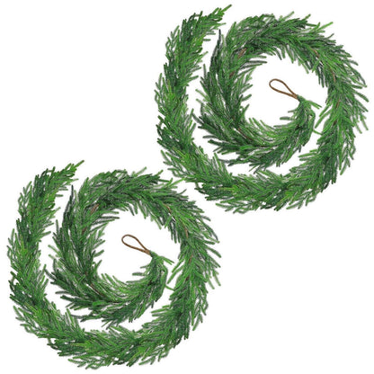 2x 2,7m Norfolk Pine Girlande – Realistische Weihnachtsdeko