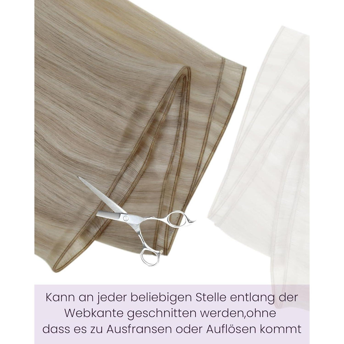 Echthaar Tressen Blond #18/613 – 55cm, 80g, Unsichtbar