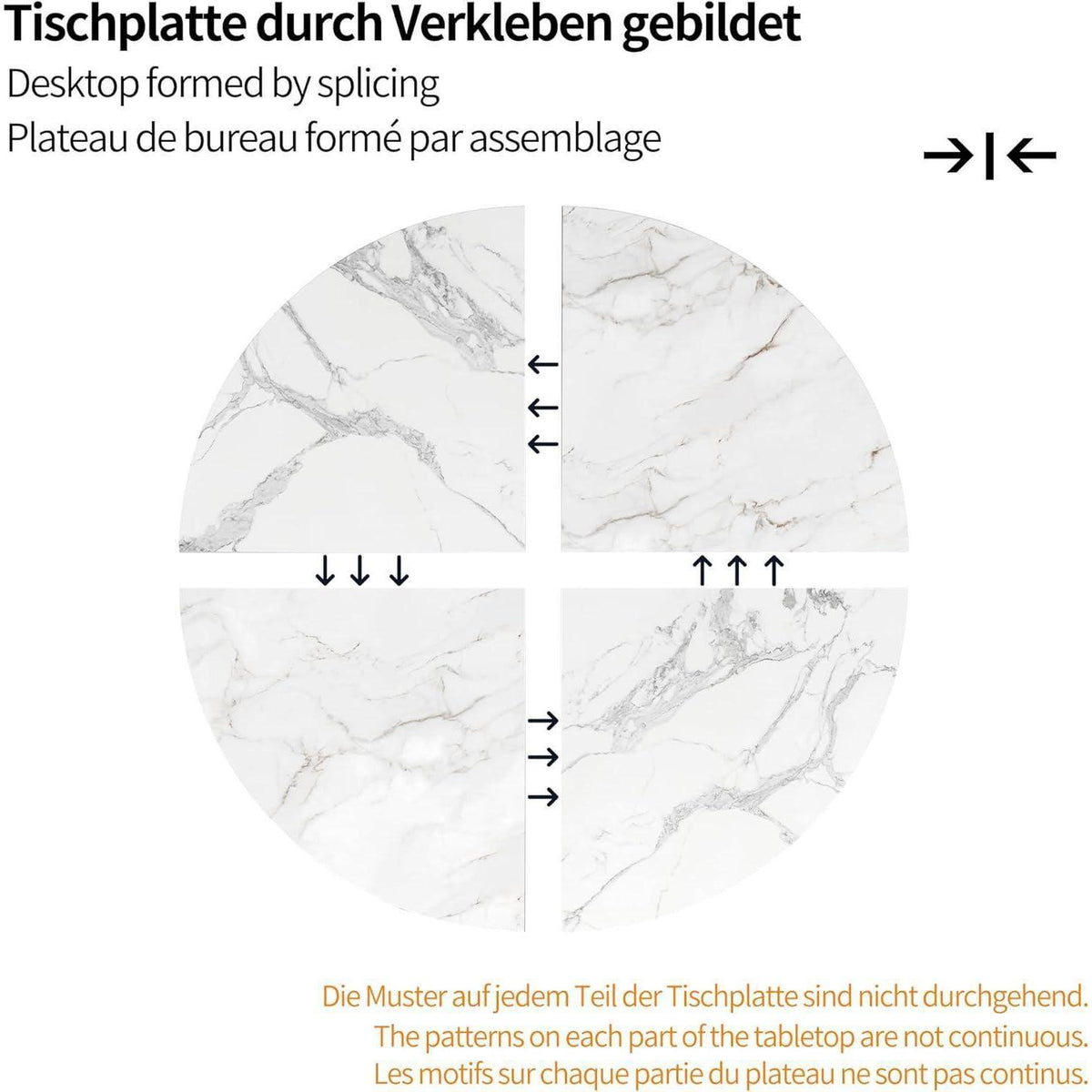 Runder Esstisch Set 4 Personen | Modern & Elegant mit Samtstühlen