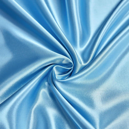Satin Bettwäsche Set 135x200 Hellblau – Deluxe Weich & Glänzend