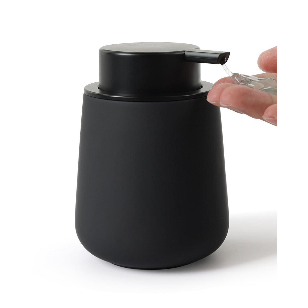 Keramik Seifenspender Schwarz – 350ml Flüssigseifenspender