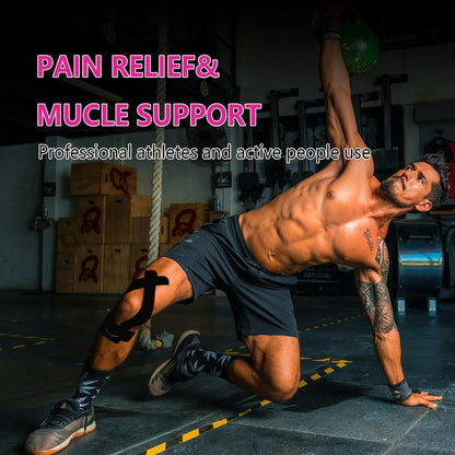 Vorgeschnittenes Kinesiotape für Knie – 10er Pack für Schmerzlinderung